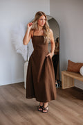 Breigh Gingham Dress - Espresso Mix