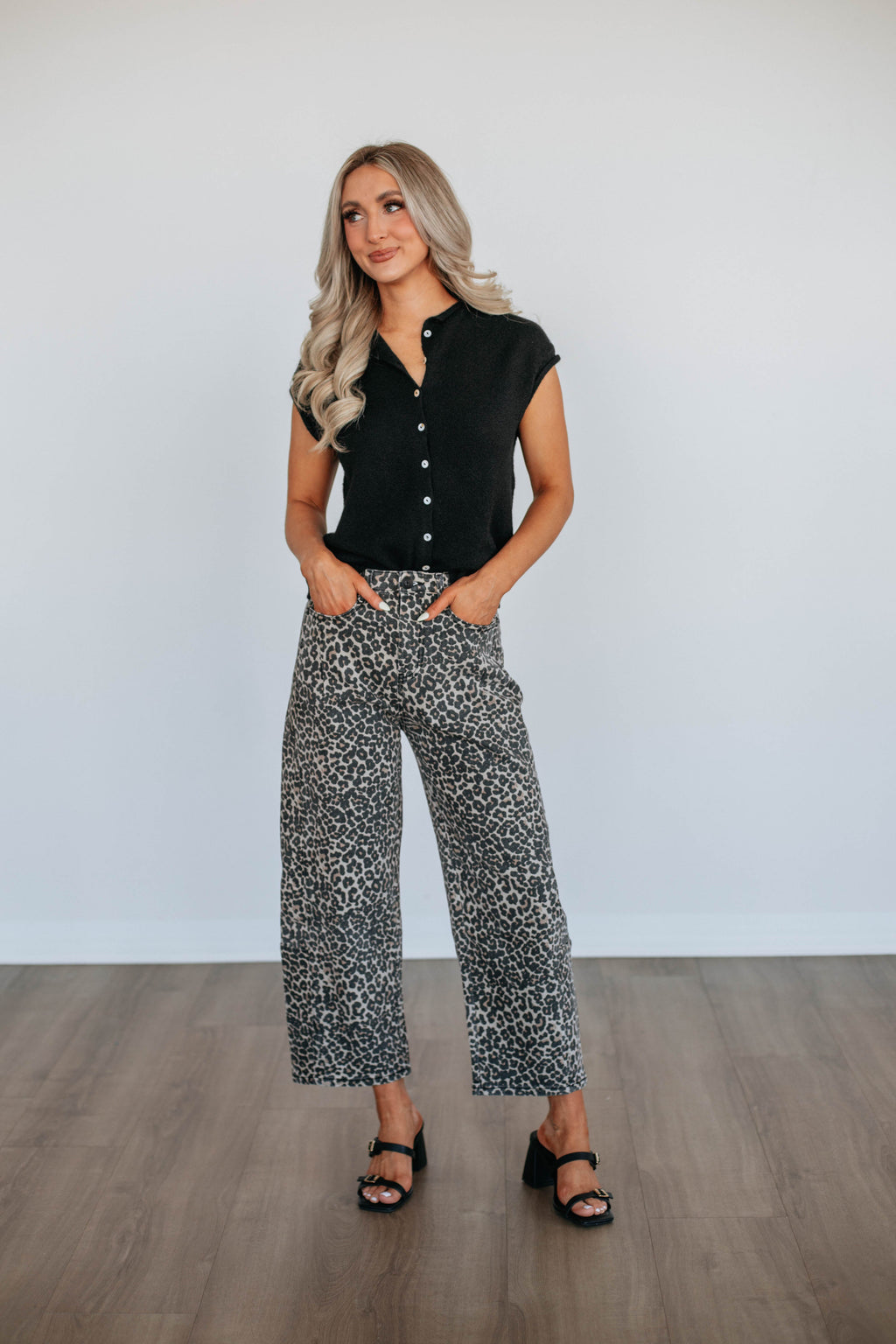 Camry Cardigan Top - Black