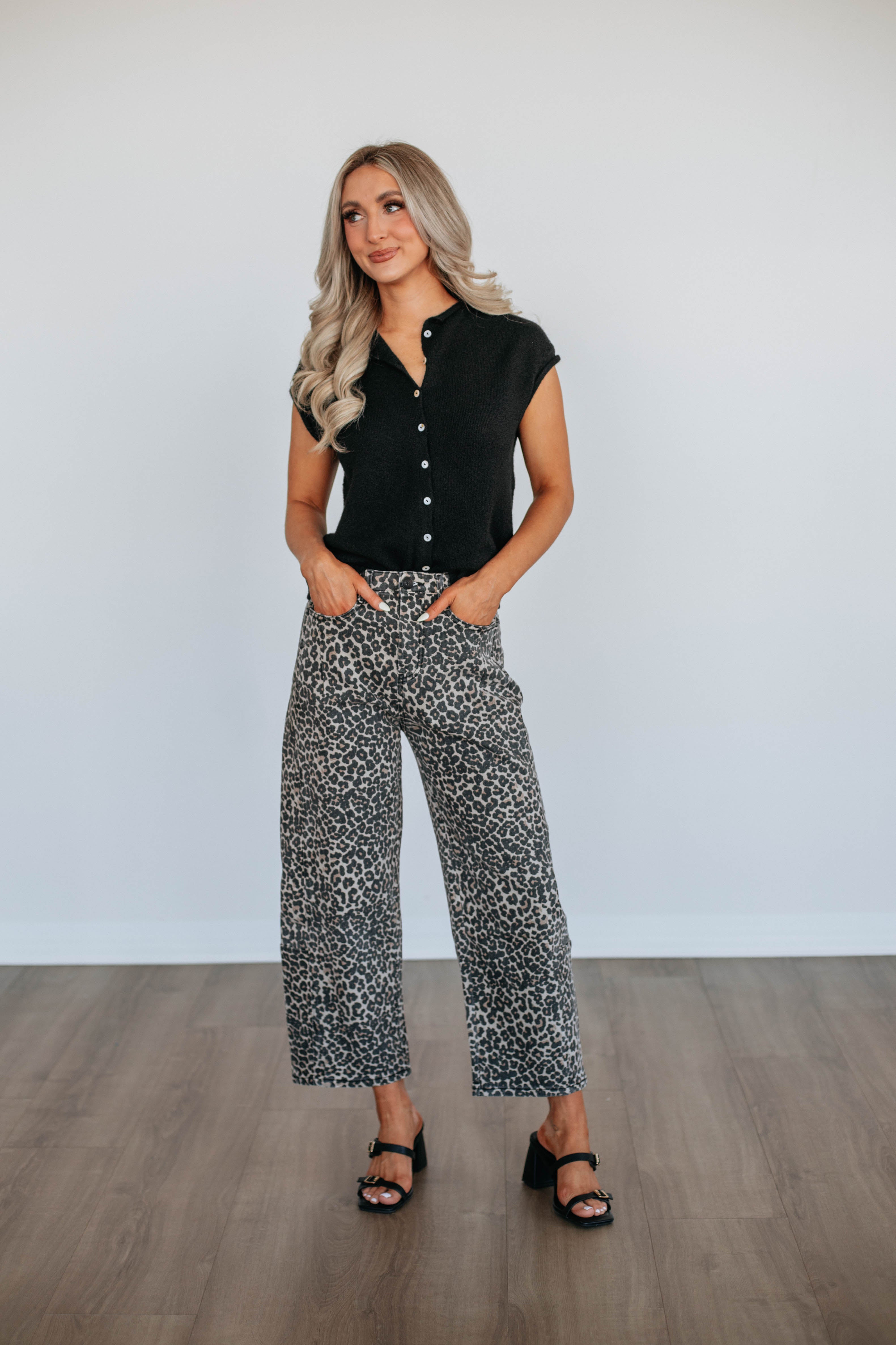 Camry Cardigan Top - Black