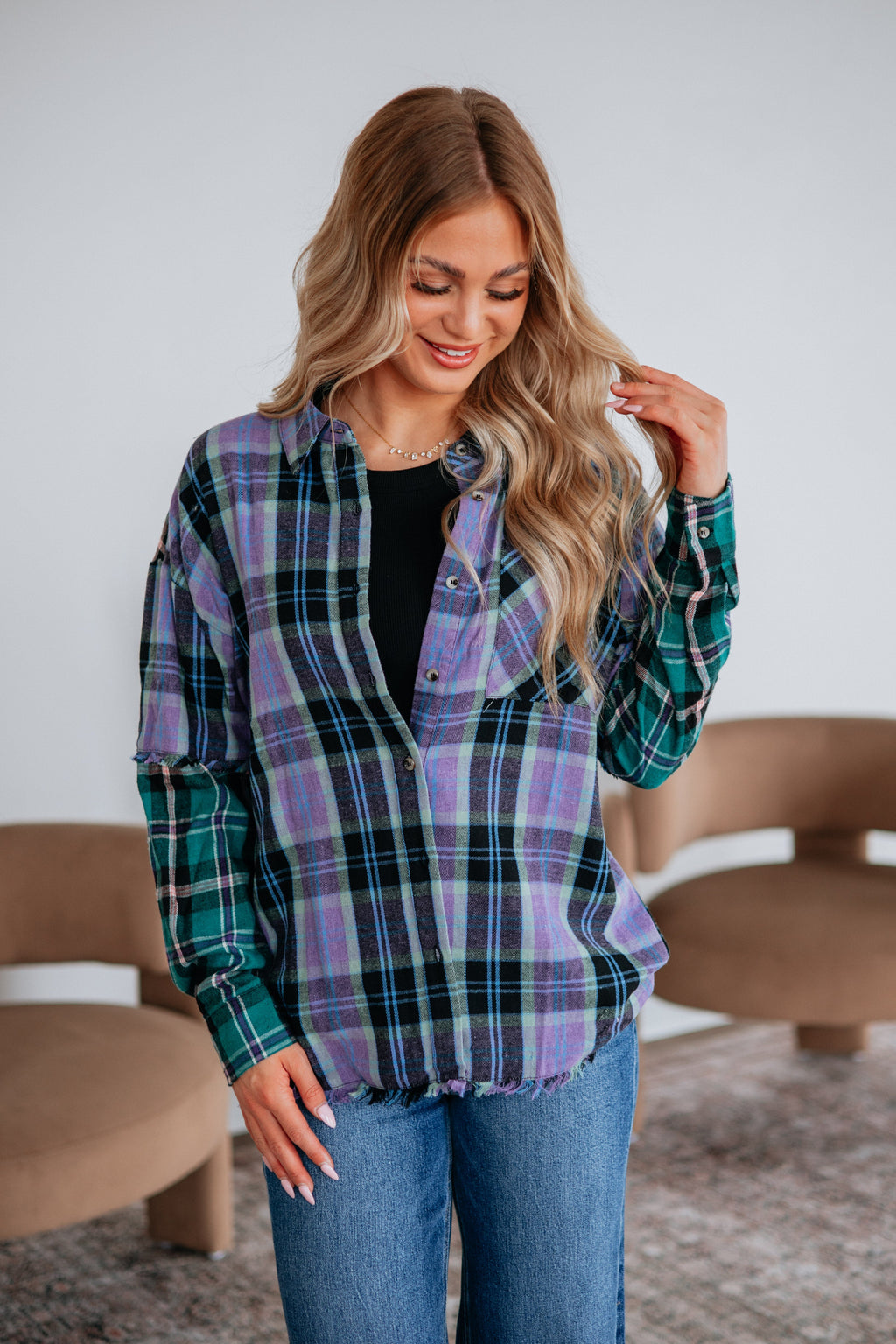 Joleen Flannel Top