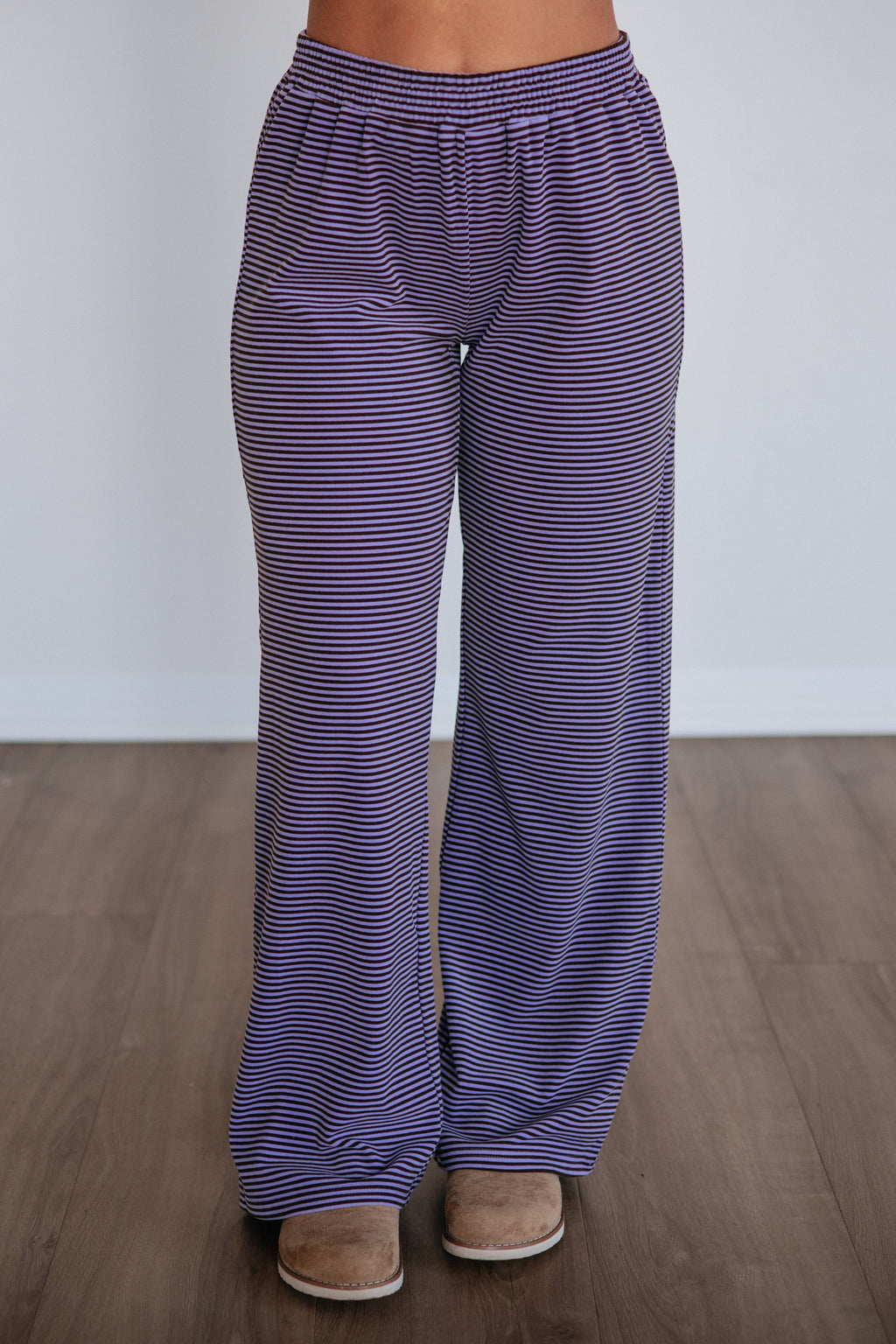 Cayla Striped Pants - Lavender Mix