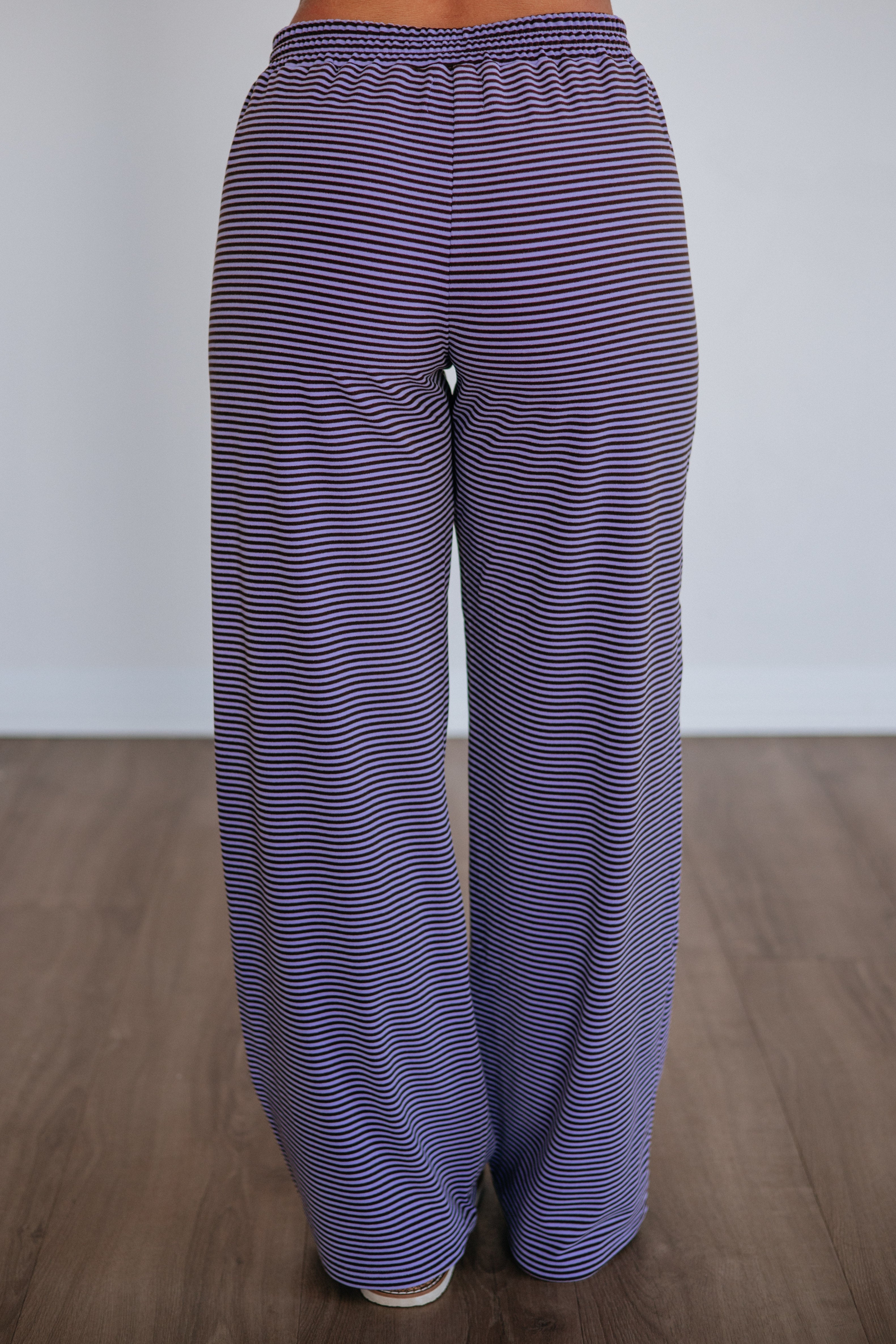 Cayla Striped Pants - Lavender Mix