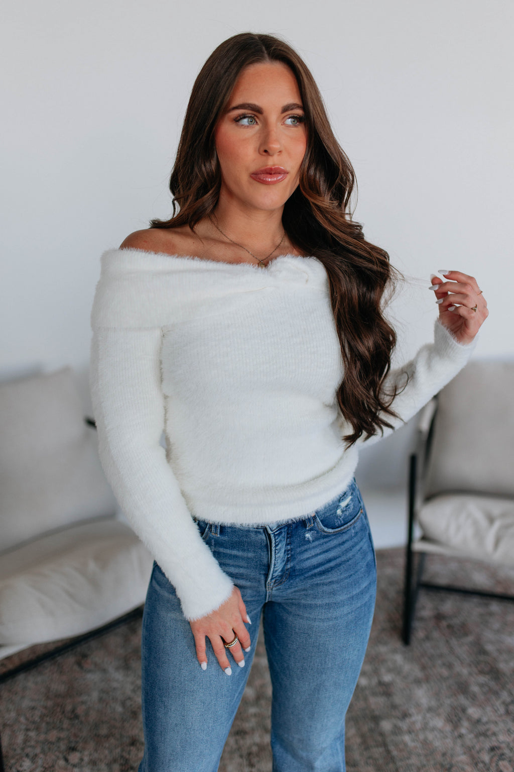 Candice Off The Shoulder Sweater
