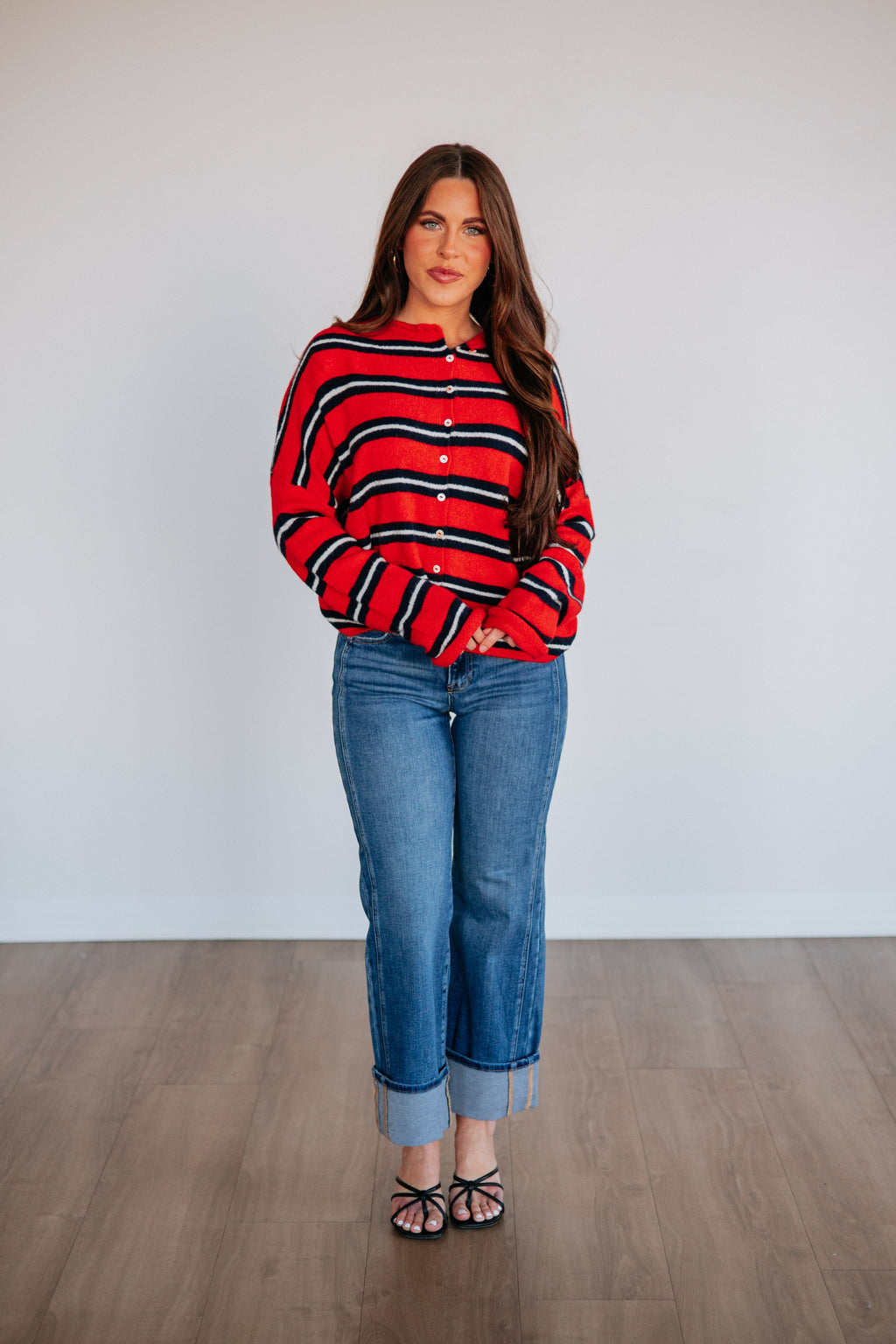 Teddy Striped Cardigan