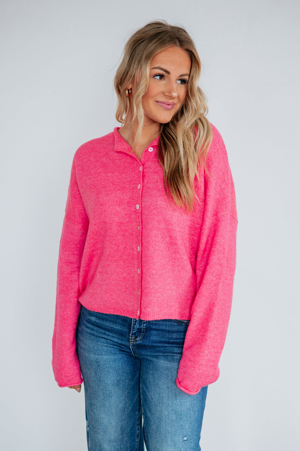 Brooke Cardigan - Punch Pink