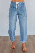 Kodi Risen Cargo Jeans - Light Wash
