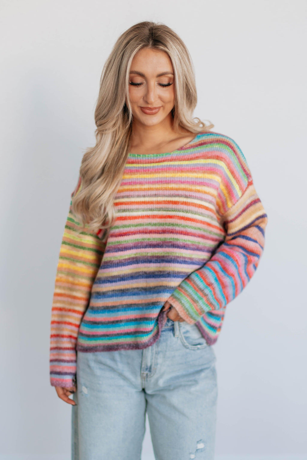 Hilarie Striped Sweater