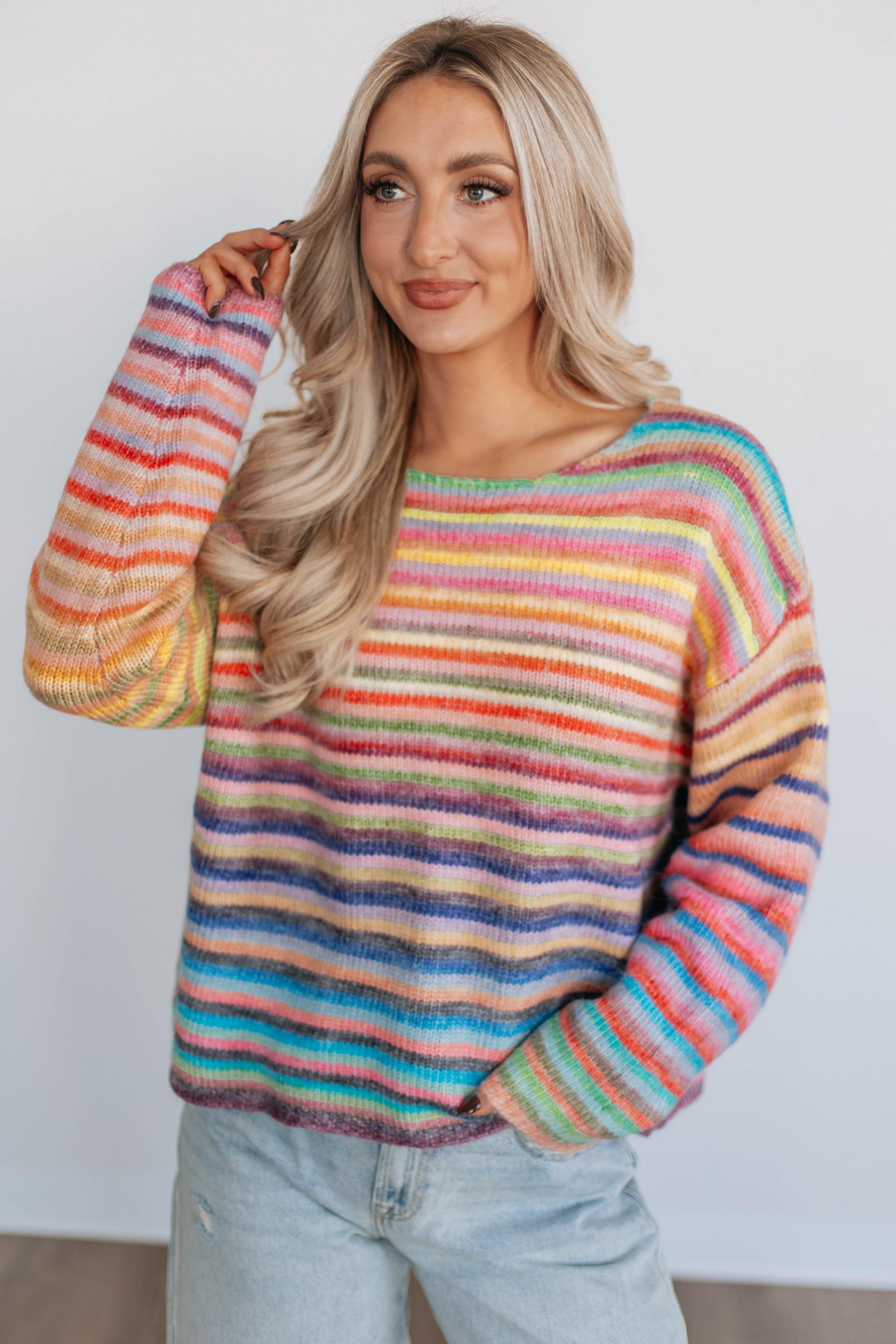 Hilarie Striped Sweater