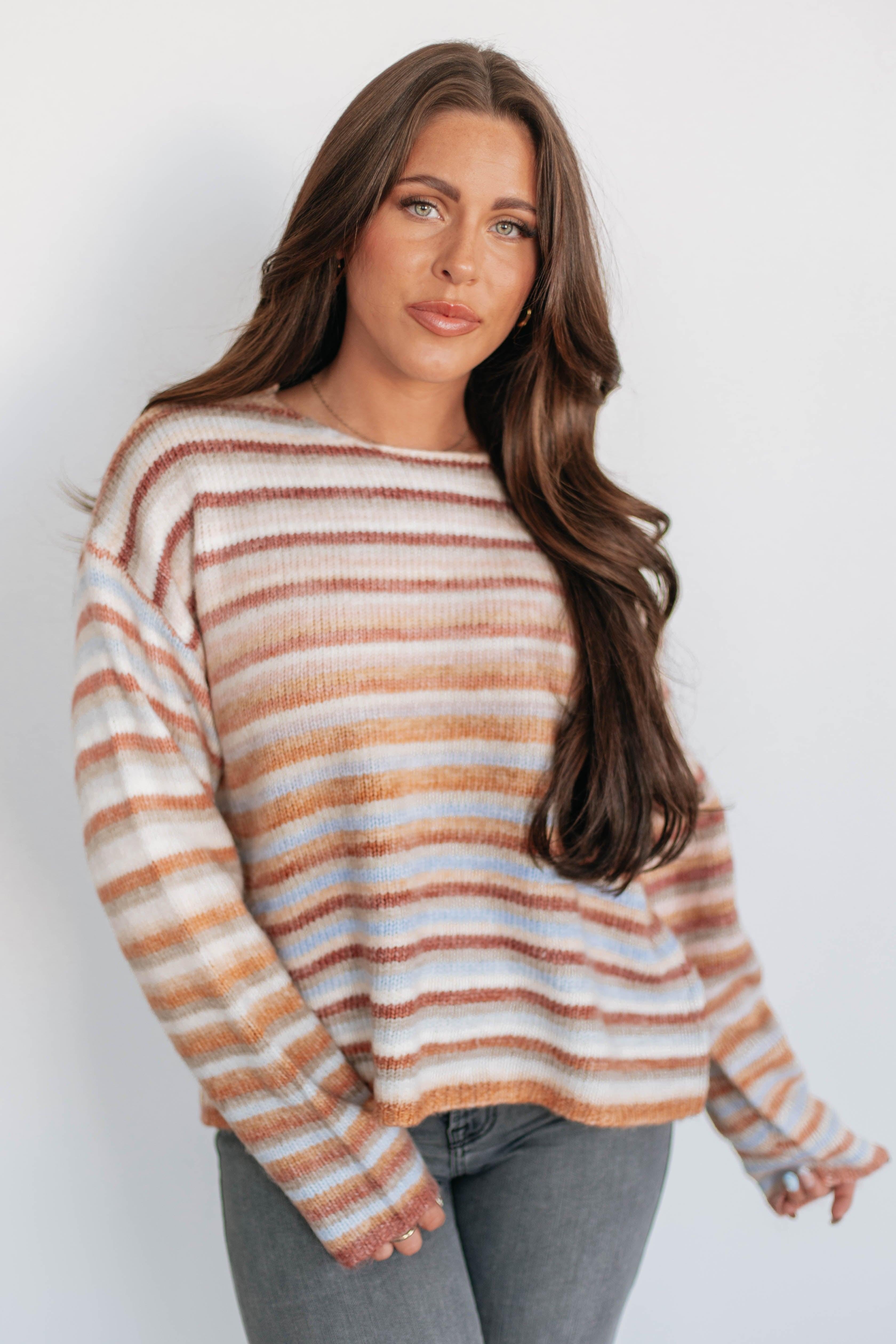 Hilarie Striped Sweater