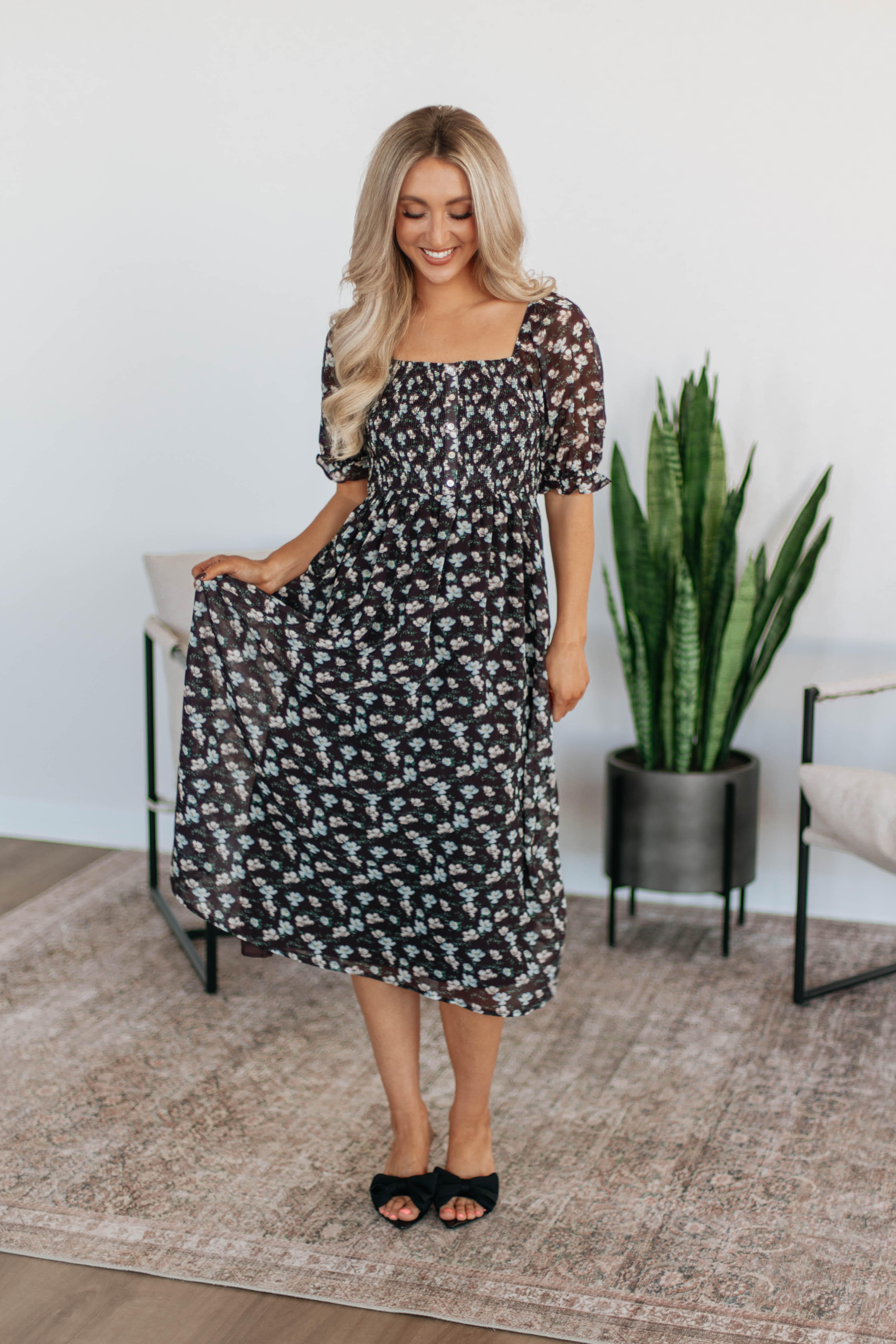 Fauna Floral Midi Dress