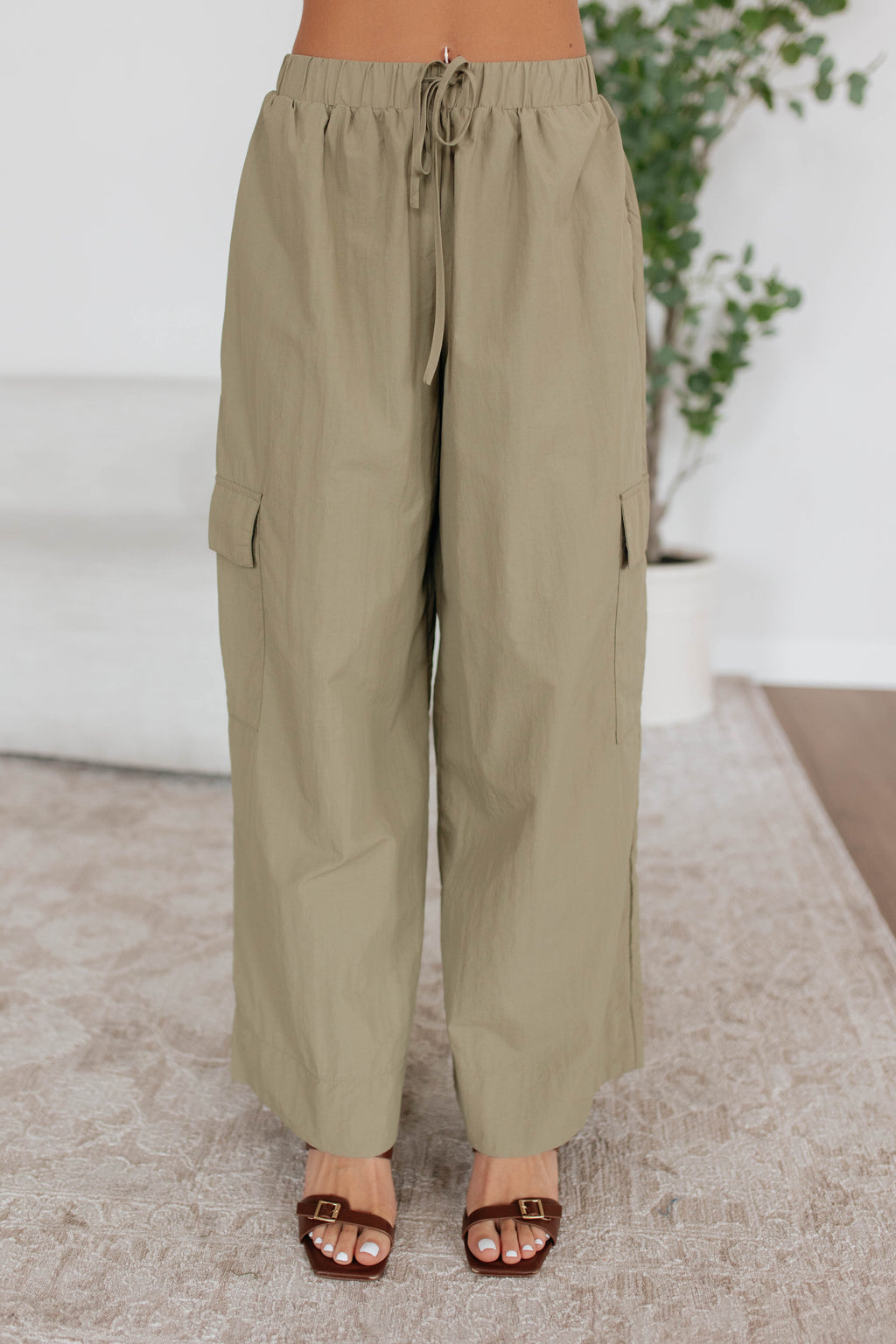 Dovie Cargo Pants - Dusty Olive