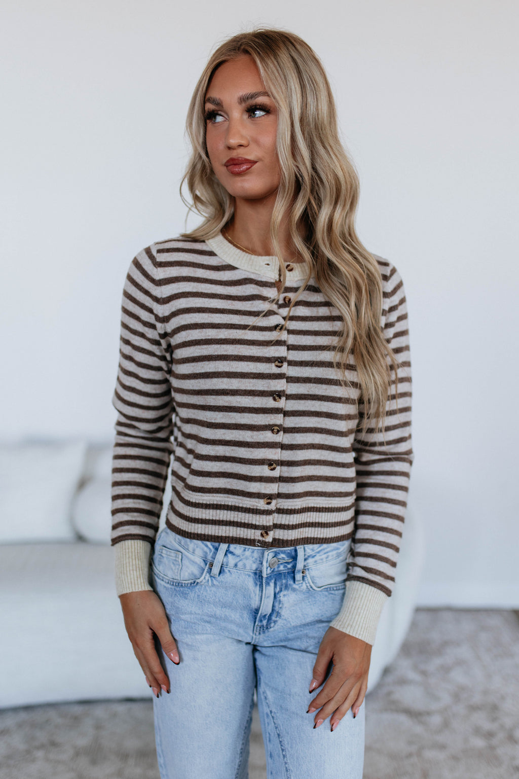 Macie Striped Cardigan