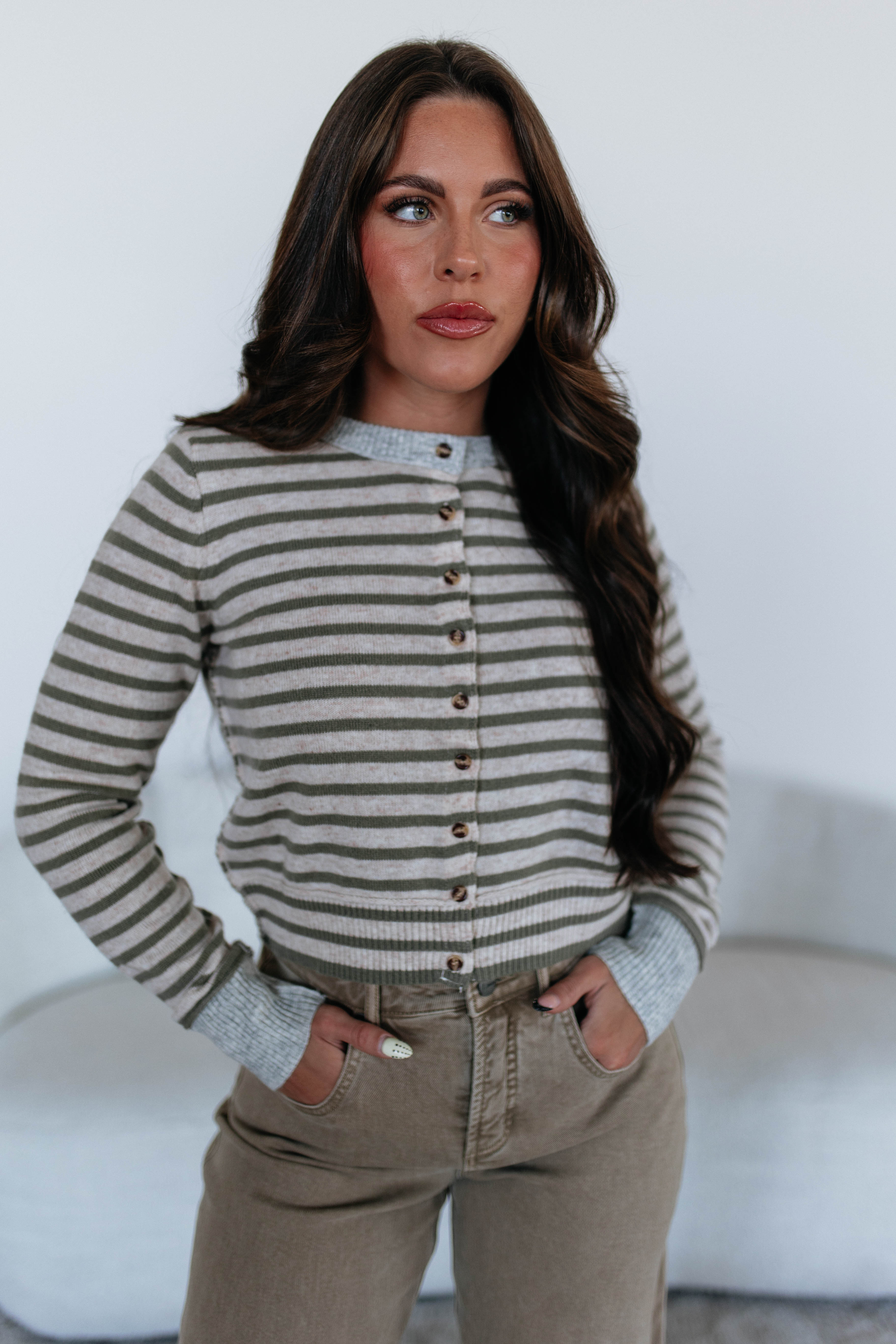 Macie Striped Cardigan