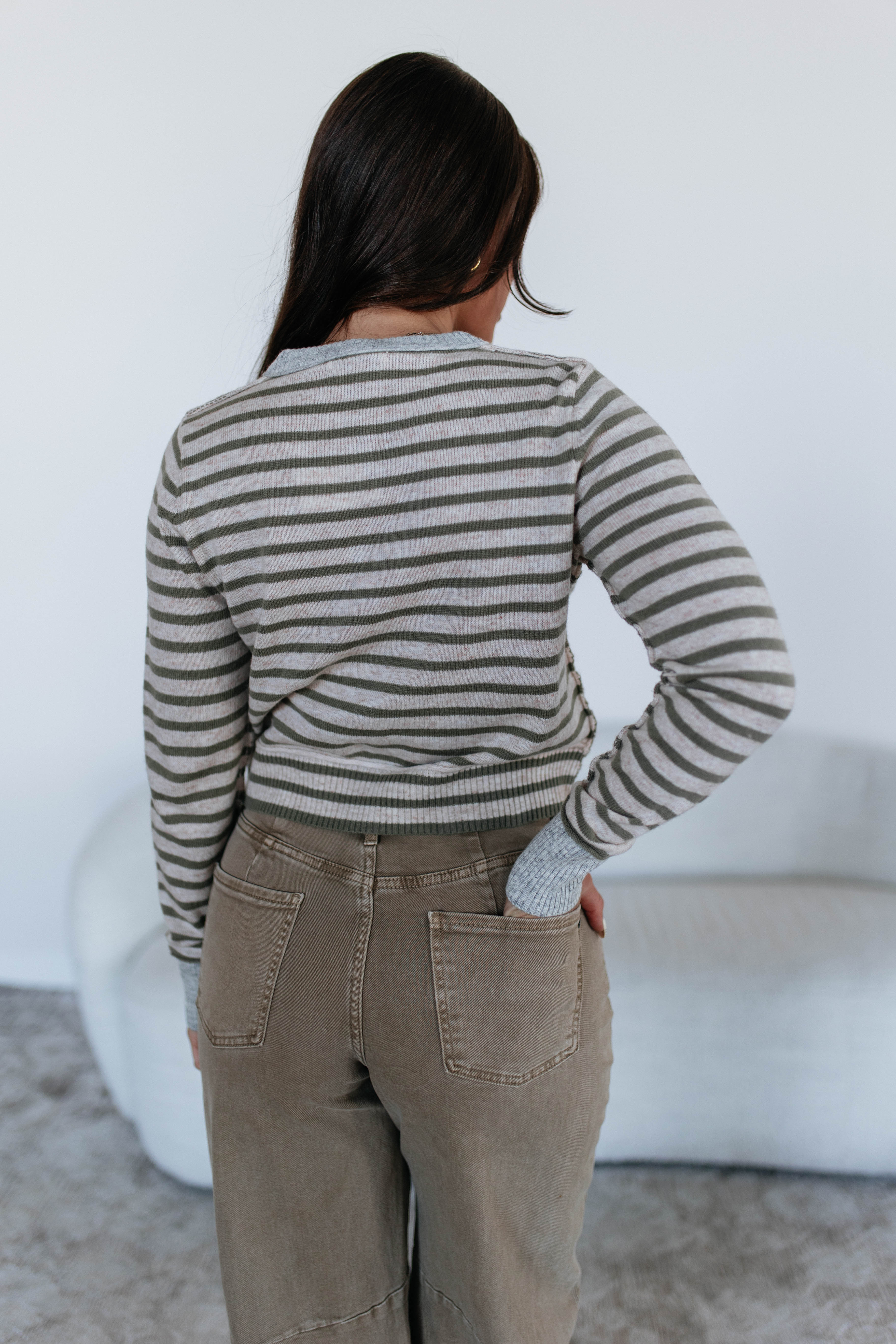 Macie Striped Cardigan