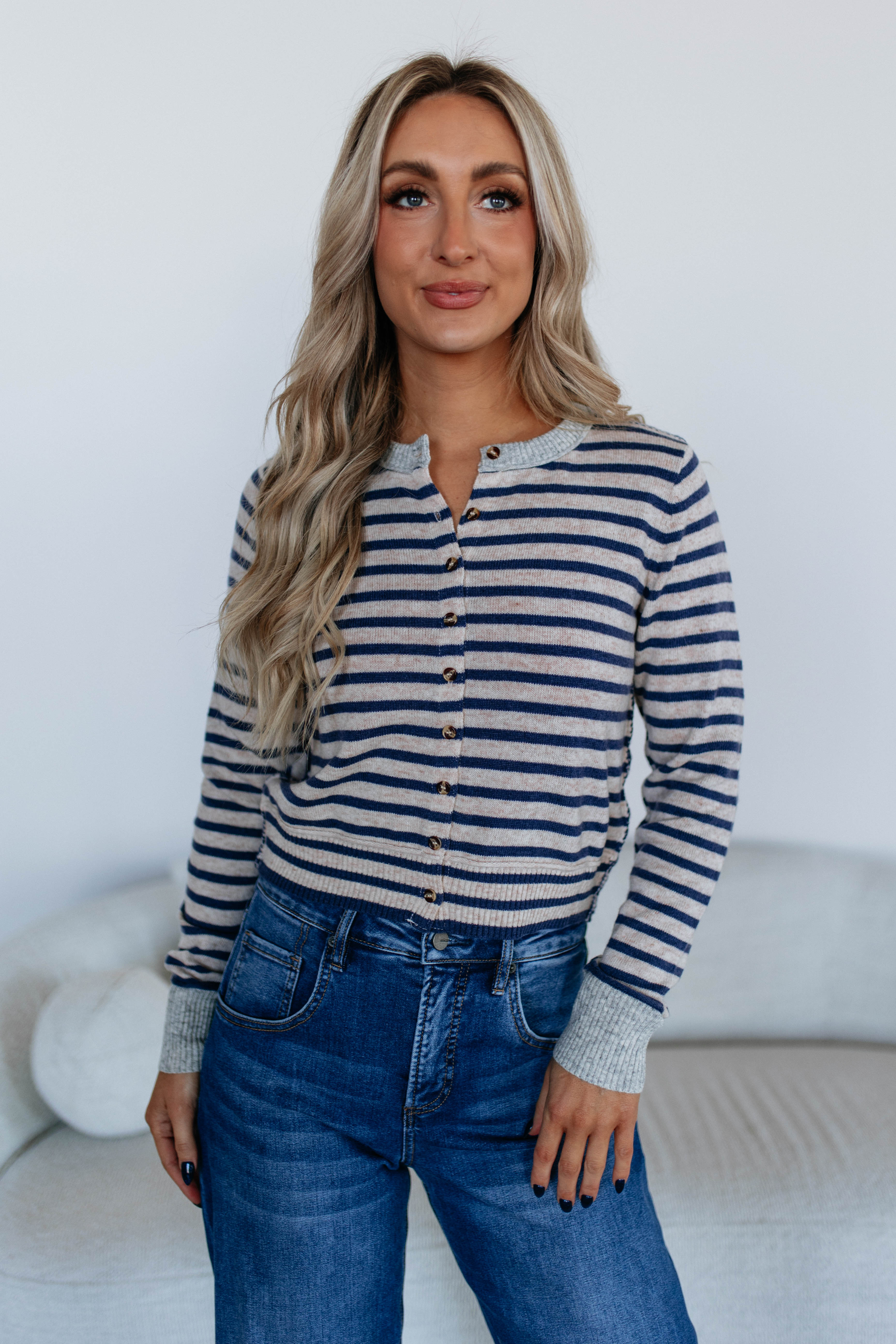 Macie Striped Cardigan