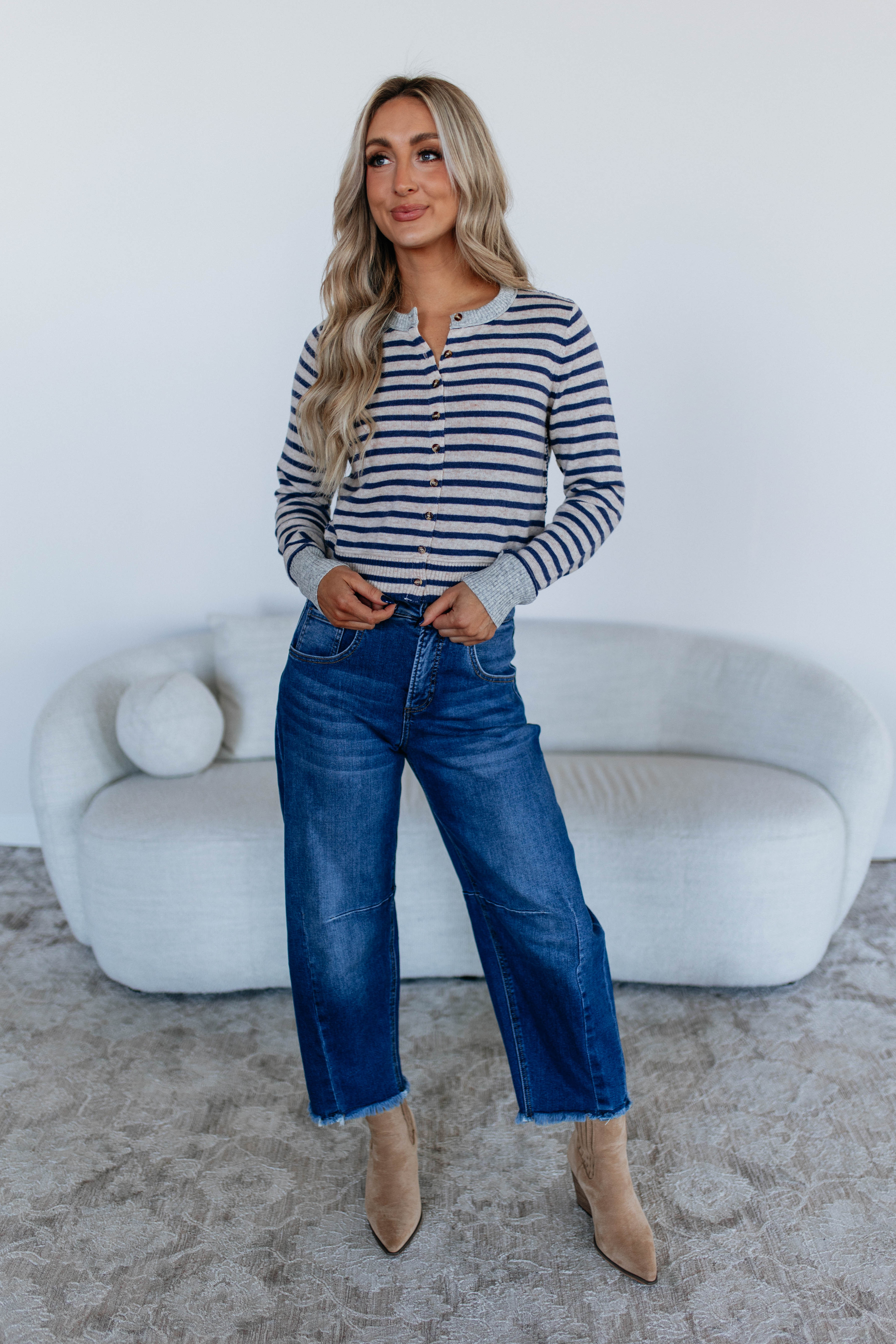 Macie Striped Cardigan