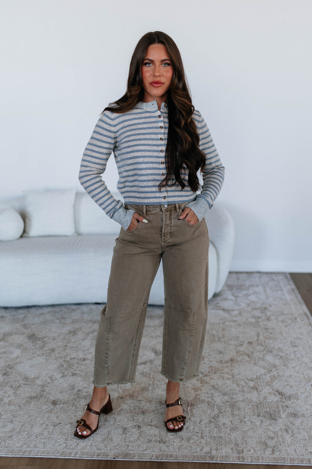 Macie Striped Cardigan