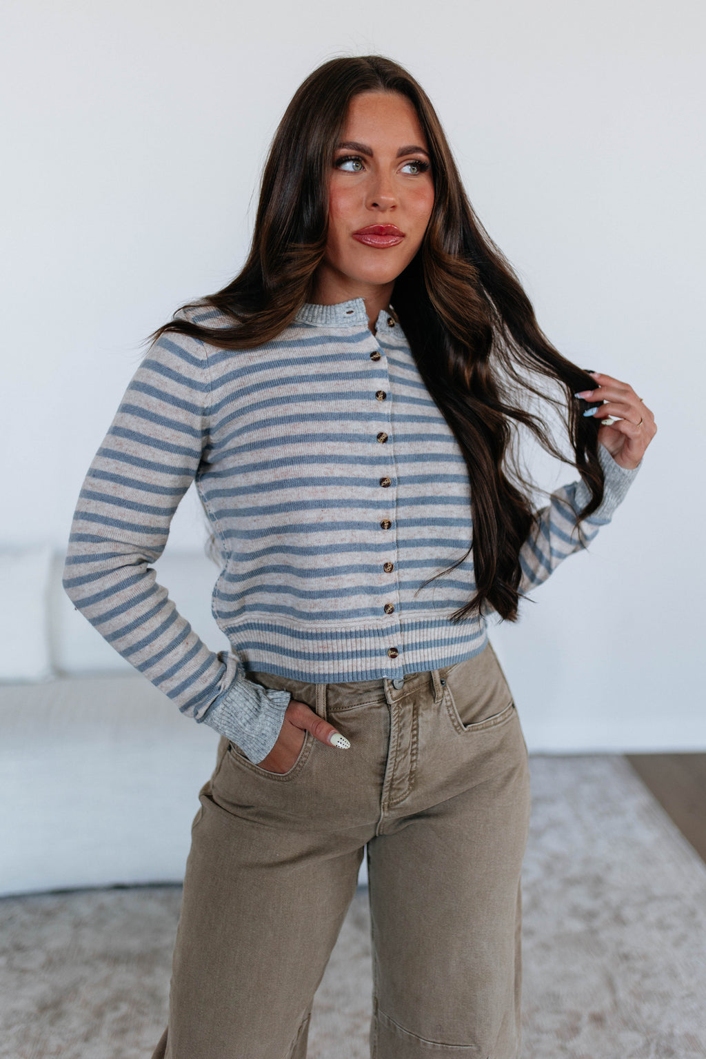 Macie Striped Cardigan