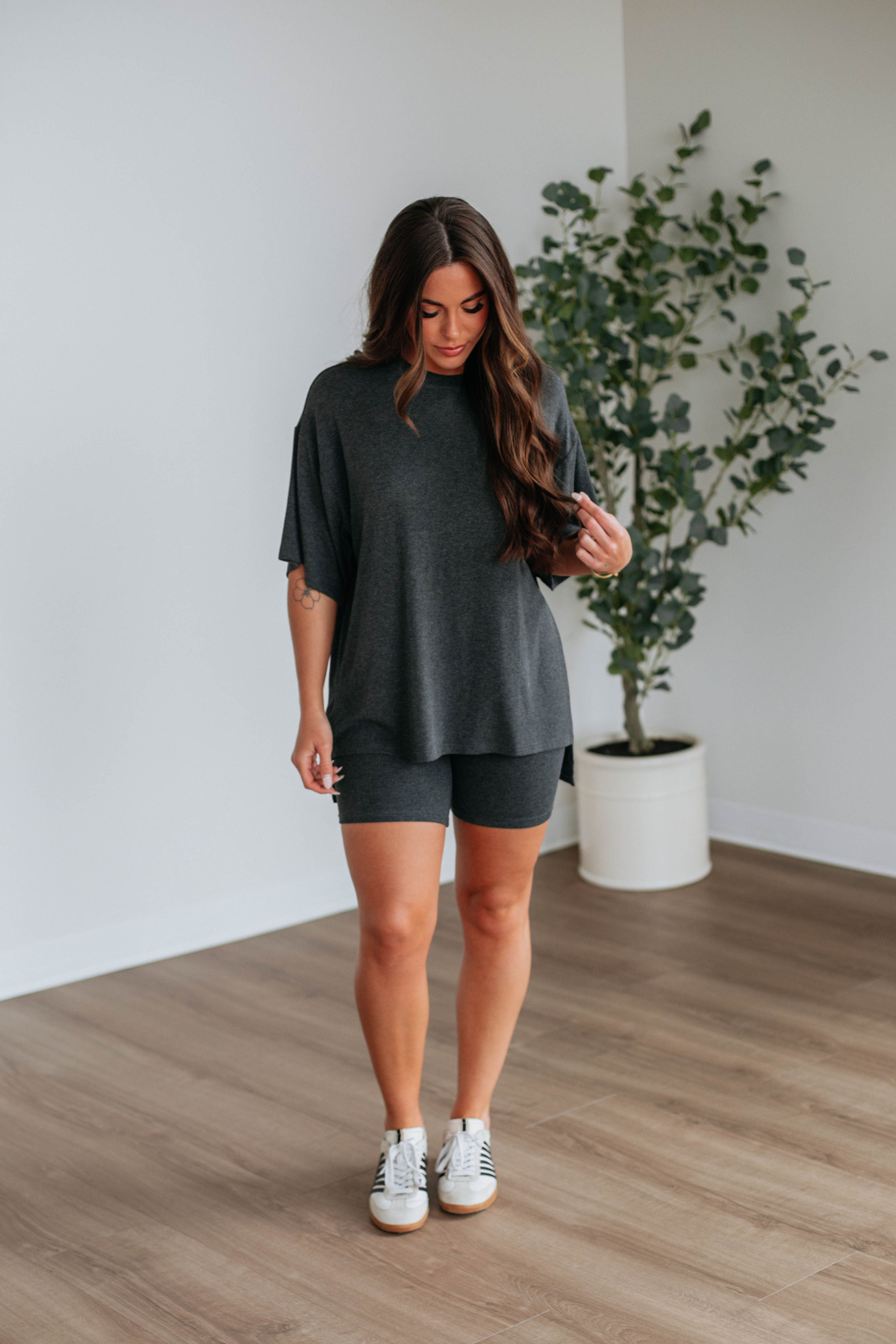 Kaylor Biker Shorts - Charcoal