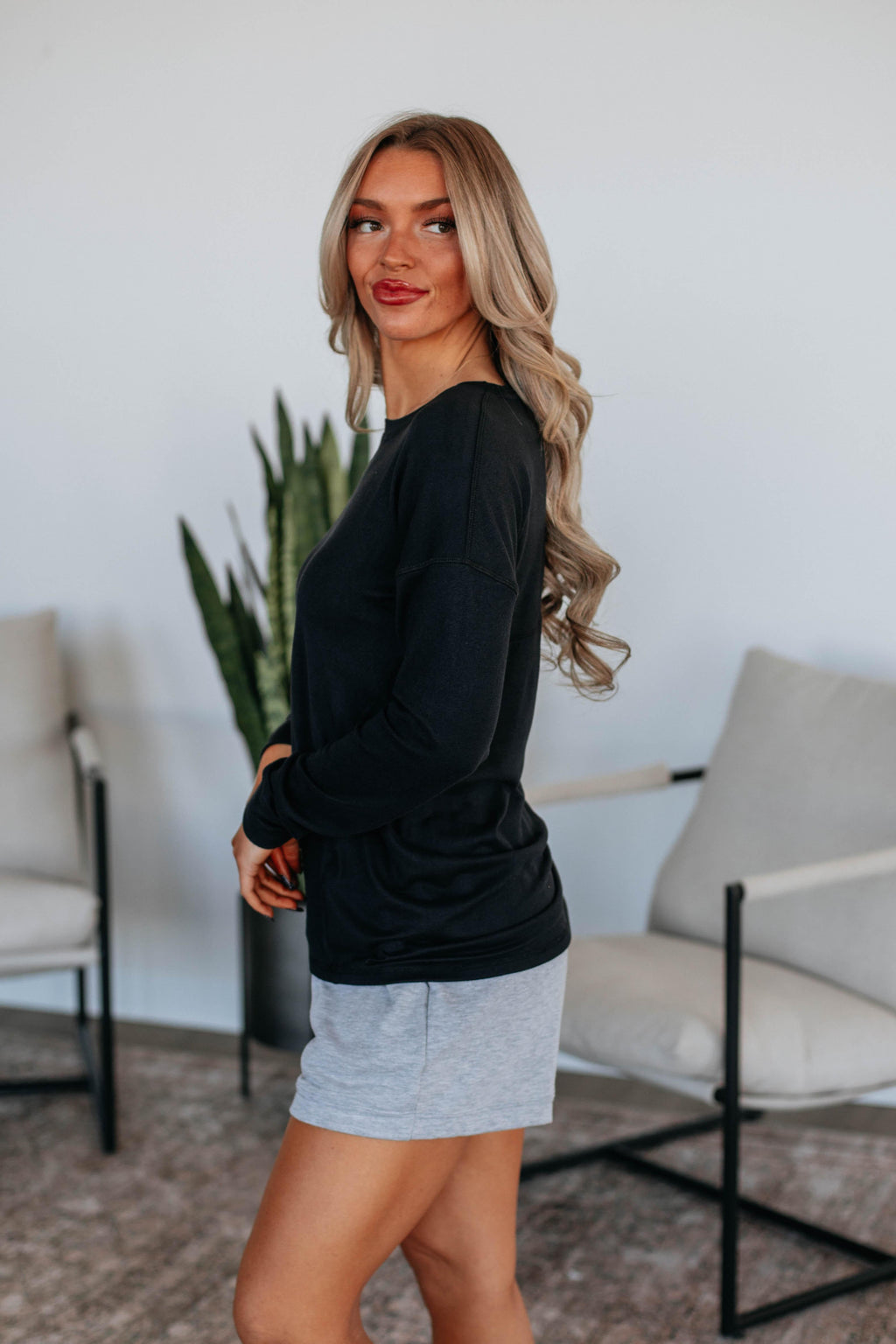 Gracyn Lounge Shorts - Heather Grey