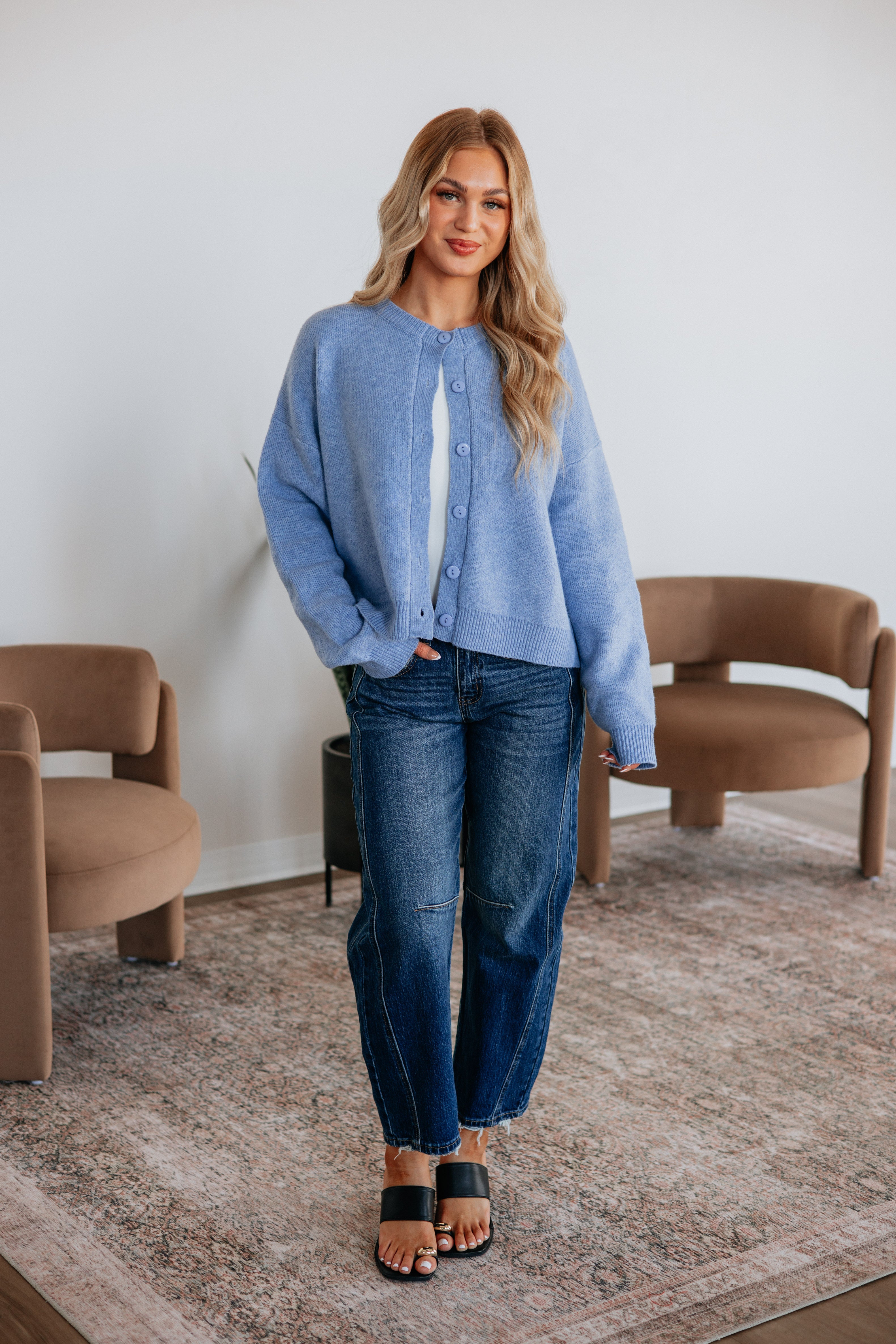 Kassi Cardigan - Cornflower Blue