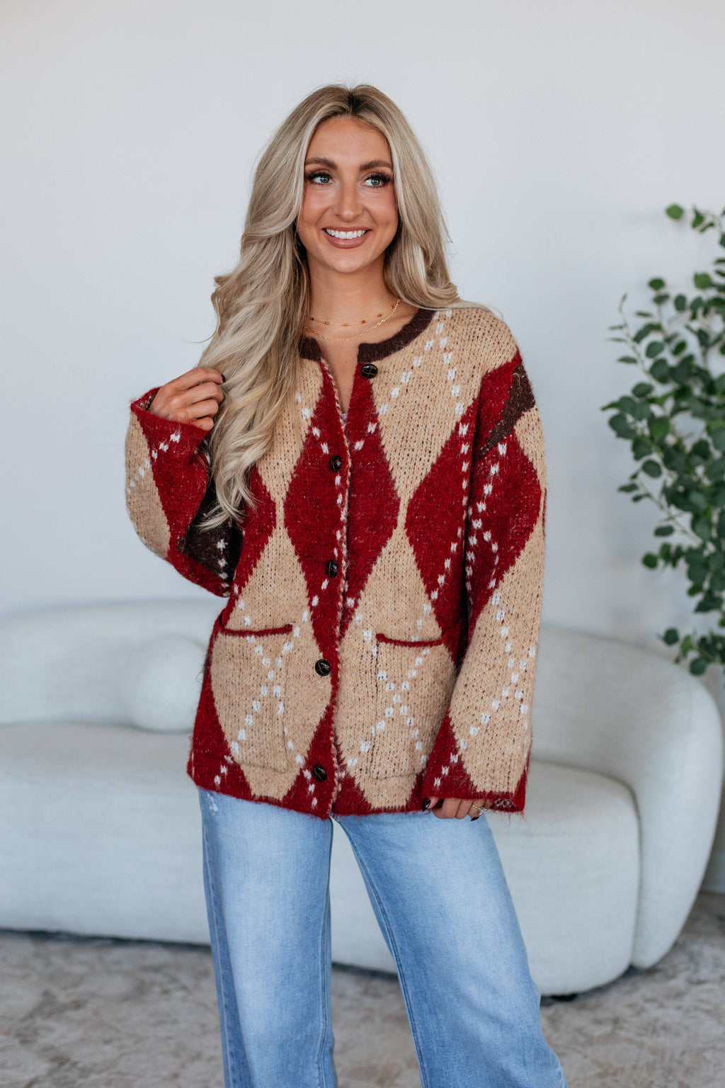 Cornell Argyle Cardigan