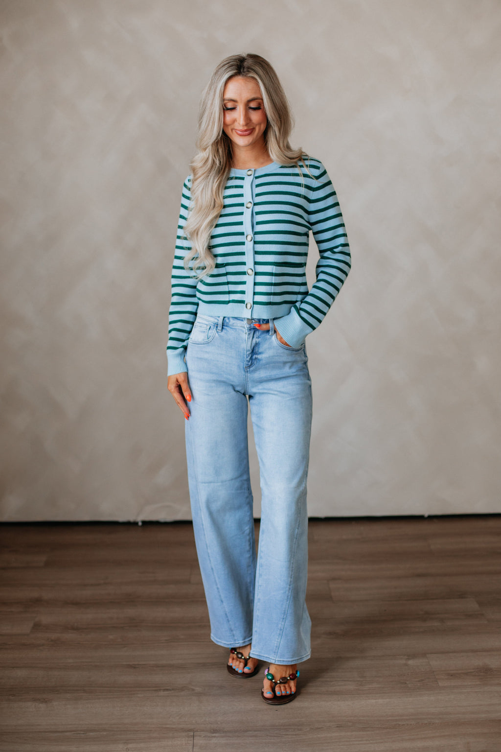 Coralie Striped Cardigan