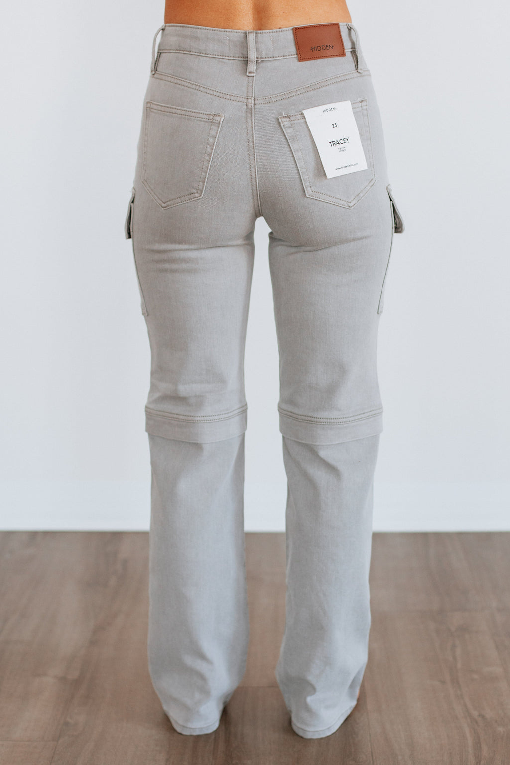 Tracey Hidden Cargo Jeans - Gravel