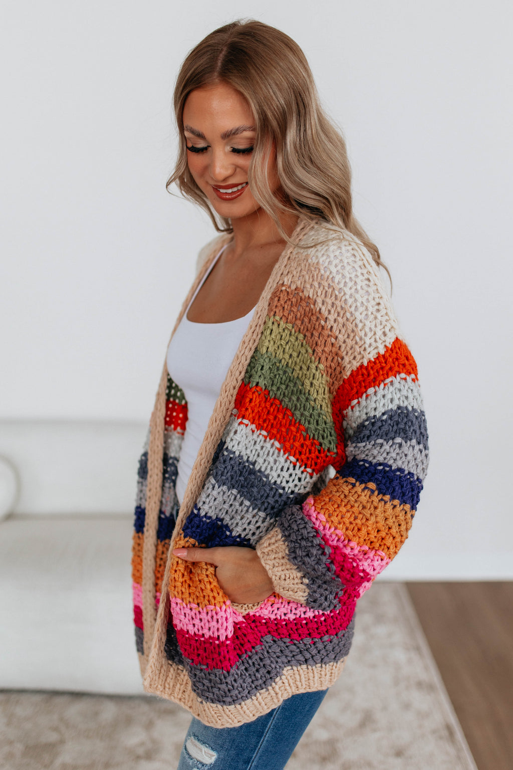 Hollie Striped Cardigan